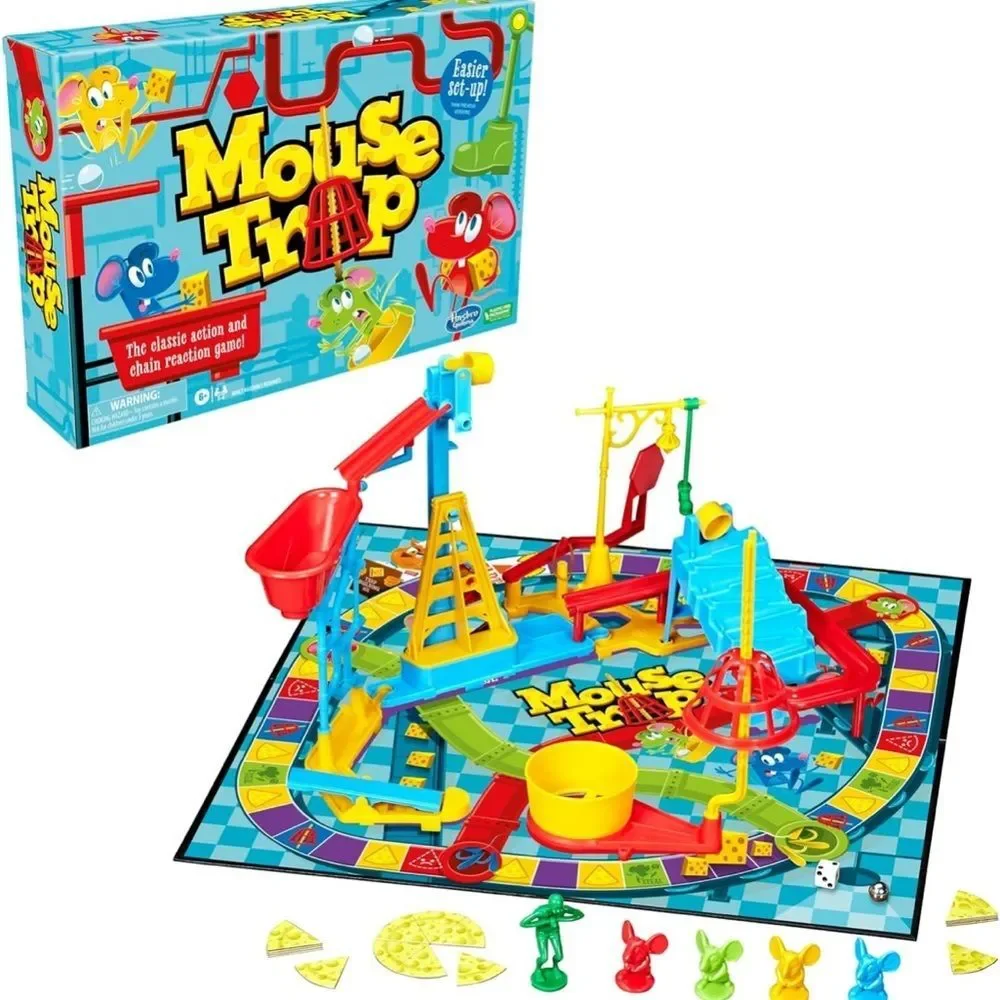 Hasbro Gaming Mouse Trap Board Game, Kids Ages 6  Kids Game Mouse Trap Board